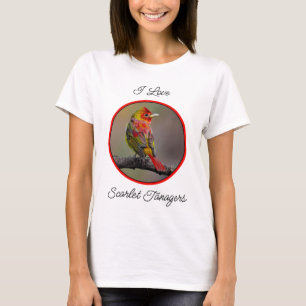Scharlach-Tangare-Mauser - Originalfotografie T-Shirt