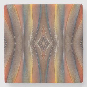 Scharlachara-Federdesign Steinuntersetzer
