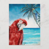 Scharlachara Papagei Aquarell Tropisch
