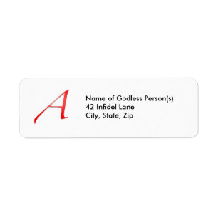 Scharlachrot Adressen-Etiketten des Buchstabe-"A"