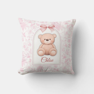 Scharlachrot Benutzerdefiniertes rosa Teddy-Bär- Kissen