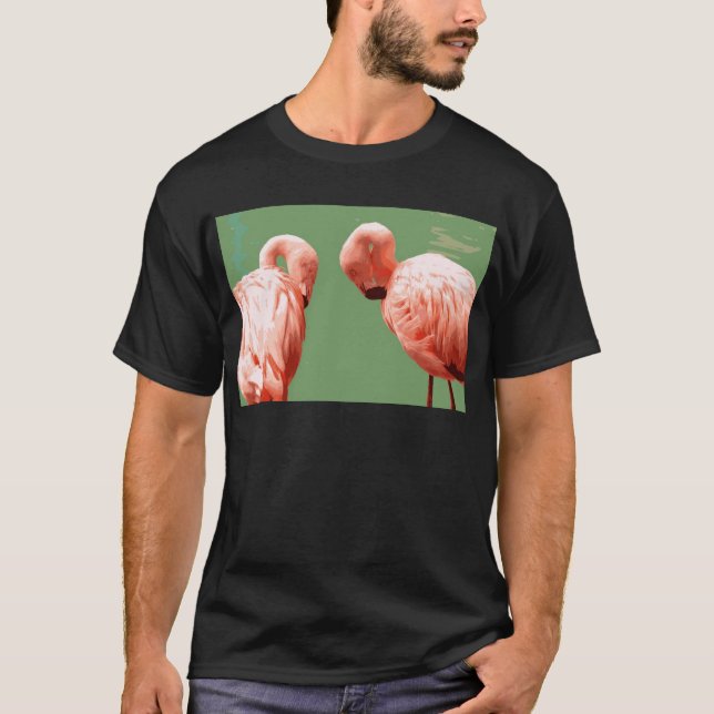 Scharlachrot Flamingo- T-Shirt (Vorderseite)