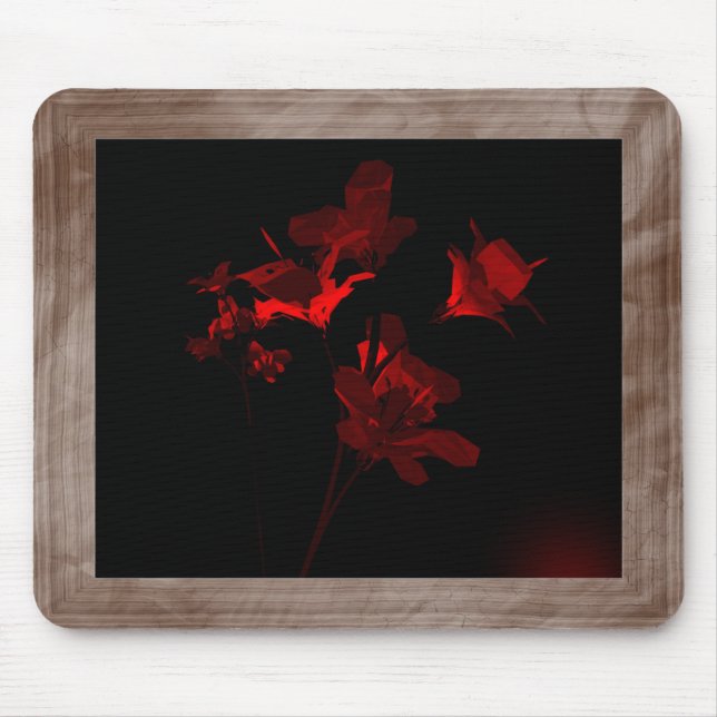 Scharlachrot Folien-Blumenstrauß ~Mouse Pad~ Mousepad (Vorne)