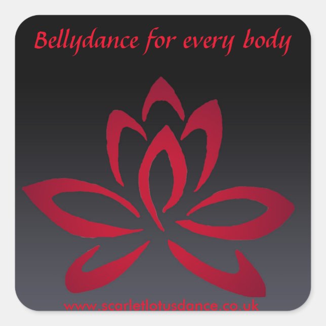 Scharlachrot Lotus-Aufkleber Quadratischer Aufkleber (Vorderseite)