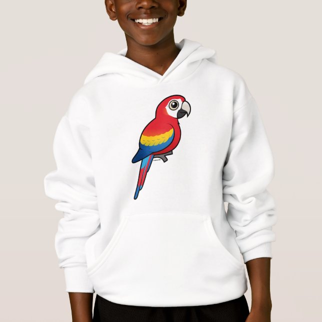 Scharlachrot Macaw- Hoodie (Vorderseite)