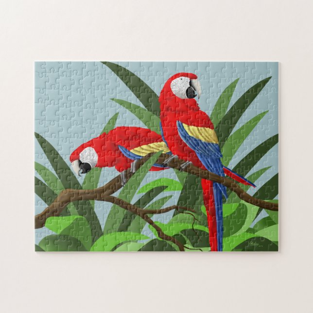 Scharlachrot Macaw-Puzzle- Puzzle (Horizontal)