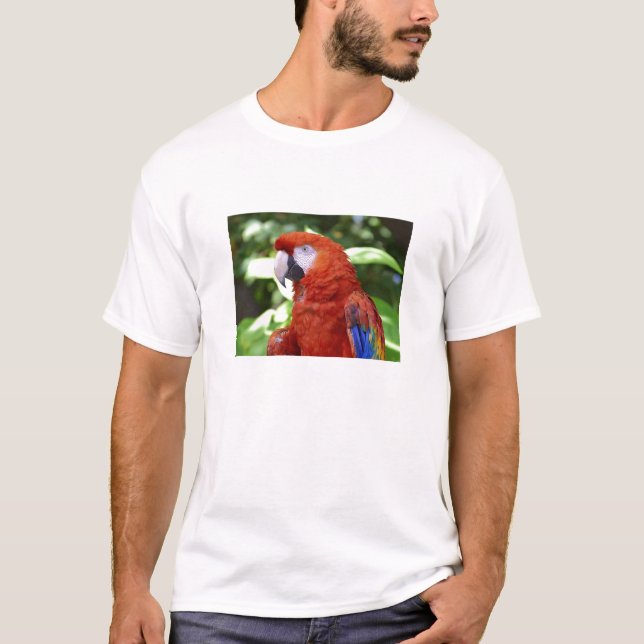 Scharlachrot Macaw- T-Shirt (Vorderseite)