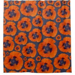 Scharlachrot Orange Poppy 1 Duschvorhang