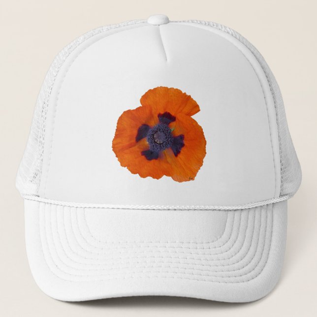 Scharlachrot Orange Poppy 1 Truckerkappe (Vorderseite)