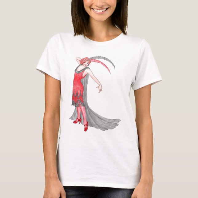 Scharlachrot Prallplatten- T-Shirt (Vorderseite)