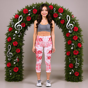 Scharlachrote Flüstern Capri Leggings