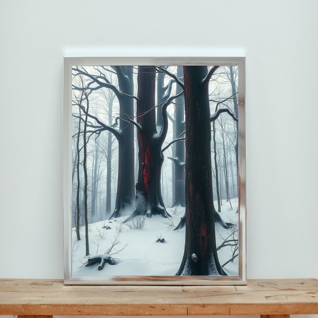 Scharlachrote Flüstern im Winterwald Poster (Von Creator hochgeladen)