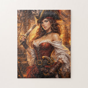 Scharlachrote Meeres-Piratenkönigin Puzzle