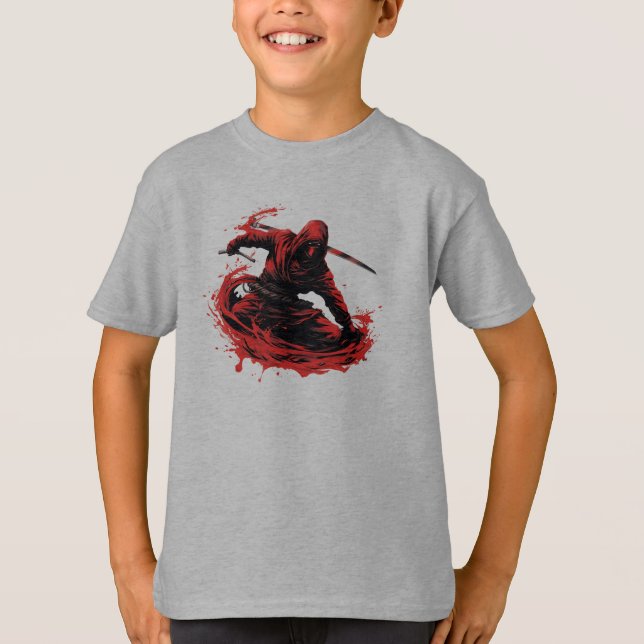 Scharlachrote Stealth: Red Ninja Mastery Shirt (Vorderseite)
