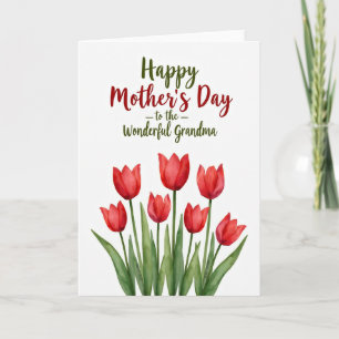 Scharlachrote Tulpenmutterkarte Karte