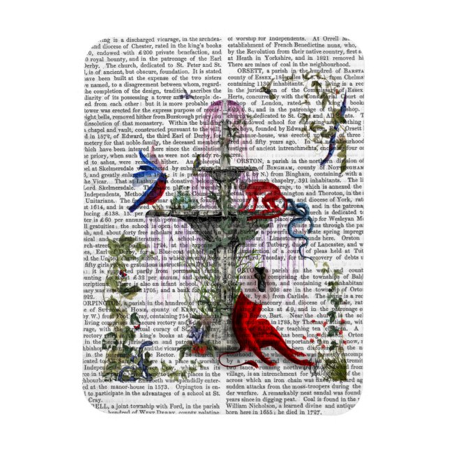 Scharlachroter Affe 2 Magnet (Vertikal)