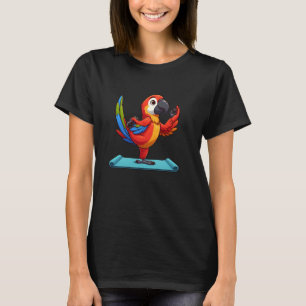 Scharlachroter Ara Papagei Yoga Haustier Lustige M T-Shirt