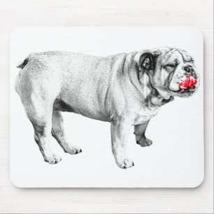 Scharlachroter Fokus ruhig, Bulldogge Mousepad