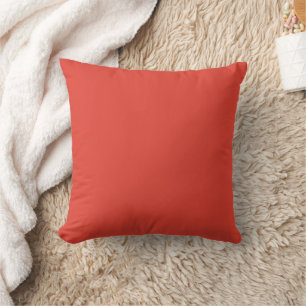Scharlachroter Herbst Festfarbe Kissen