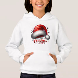 Scharlachroter Santa-Hut-Glanz Hoodie