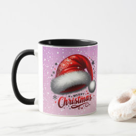Scharlachroter Santa-Hut-Glanz Tasse
