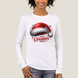 Scharlachroter Weihnachtsmannhut-Glanz Tri-Blend Shirt