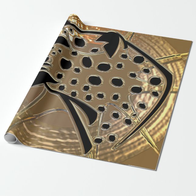 Scharniermetallizer, silber und schwarz gläserner  geschenkpapier (Ungerollt)