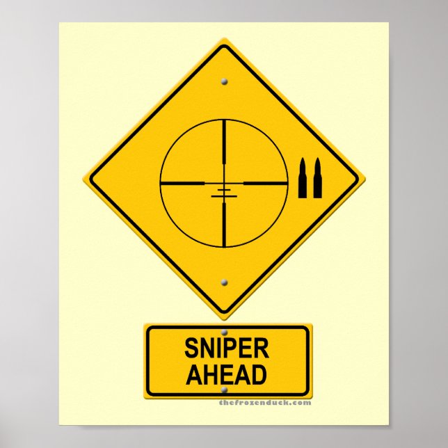 Scharnierwarnung (Crosshairs) Poster (Vorne)