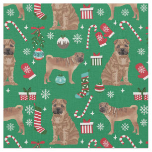 Scharpei-Hundeschlittenurlaub Stoff