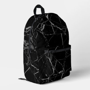 Scharze Silbermarmor-Optik Bedruckter Rucksack