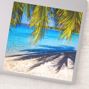 Schatten am Strand Aufkleber