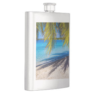 Schatten am Strand Flachmann