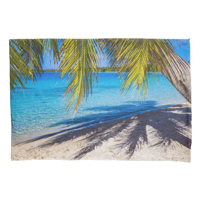 Schatten am Strand Kissenbezug (Vorderseite)