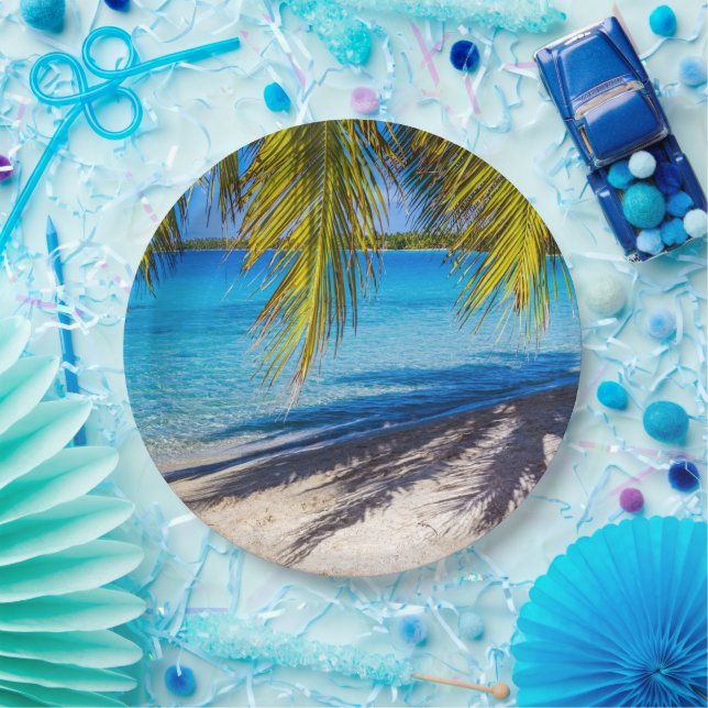 Schatten am Strand Pappteller (Party)