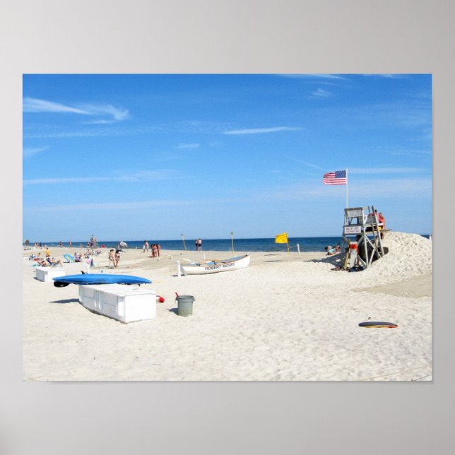 Schatten am Strand Poster (Vorne)