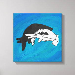 Schatten-Ameisenbär auf Blau Leinwanddruck