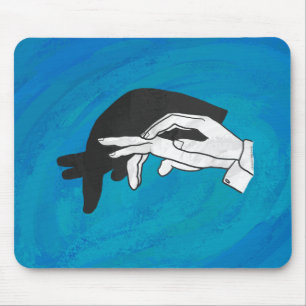 Schatten-Ameisenbär auf Blau Mousepad