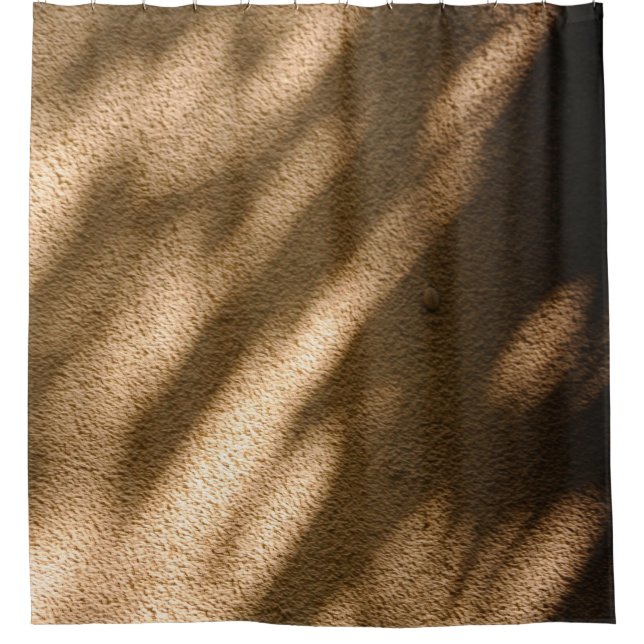 Schatten auf braunem Teppichboden Duschvorhang (Vorderseite)