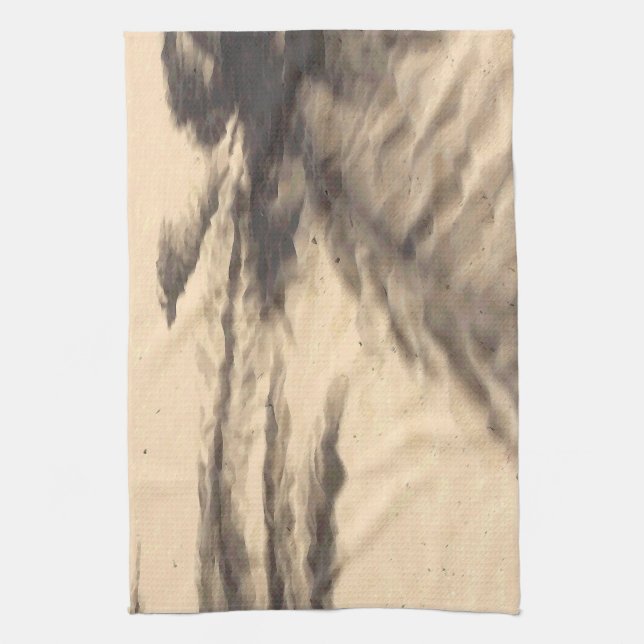 Schatten auf dem Sand Geschirrtuch (Vertikal)