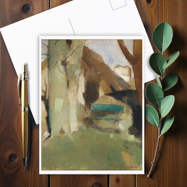Schatten auf der Mauer, Helene Schjerfbeck Postkarte (Von Creator hochgeladen)