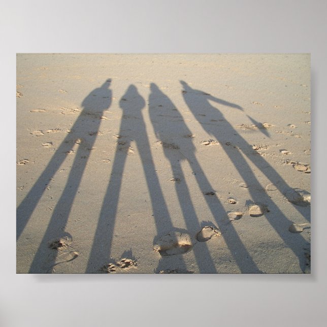 Schatten auf Sand Poster (Vorne)