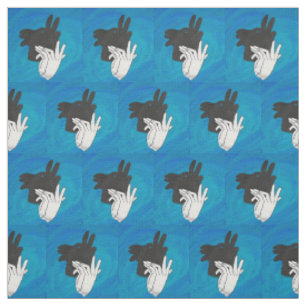 Schatten-Billy-Ziege auf Blau Stoff