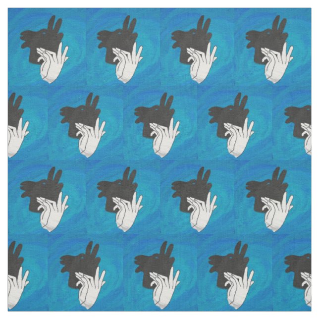 Schatten-Billy-Ziege auf Blau Stoff (Muster)