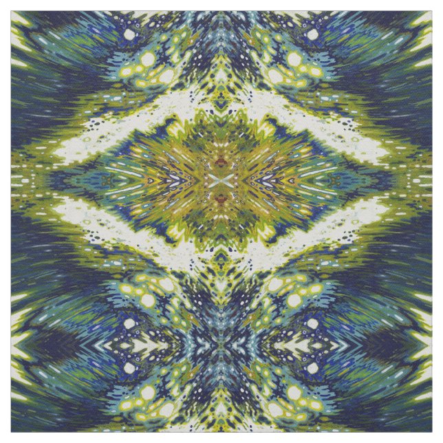 Schatten blauen u. grünen Boho Gewebes durch das Stoff (Muster)