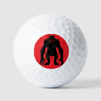 Schatten-Dämon-Monster Rote Augen Horror-Geschenk Golfball