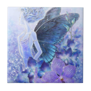 Schatten der blauen Fliese