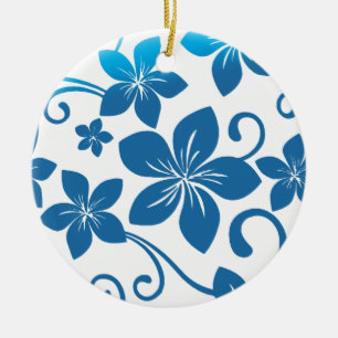 Schatten der blauen Plumeria-Blüte Keramikornament