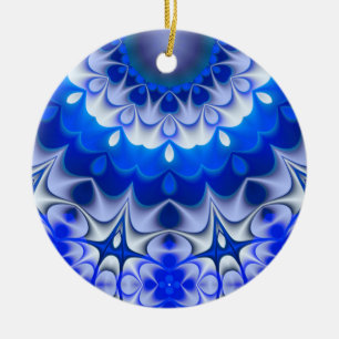 Schatten der blauen Weihnachtsverzierung Keramikornament