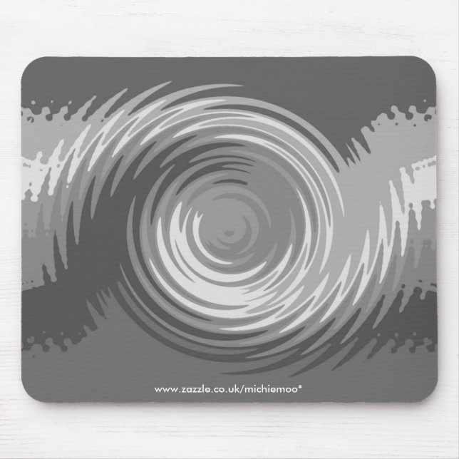 Schatten der grauen Kräuselung Mousemat Mousepad (Vorne)