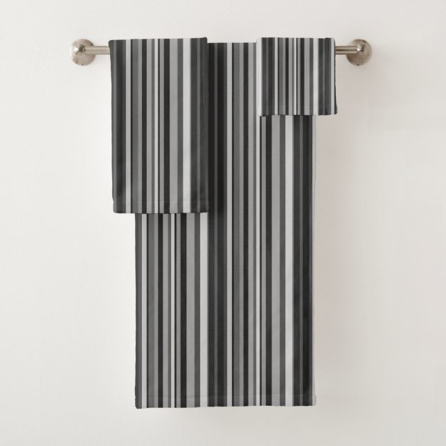 Schatten der grauen Streifen Badhandtuch Set (Insitu)
